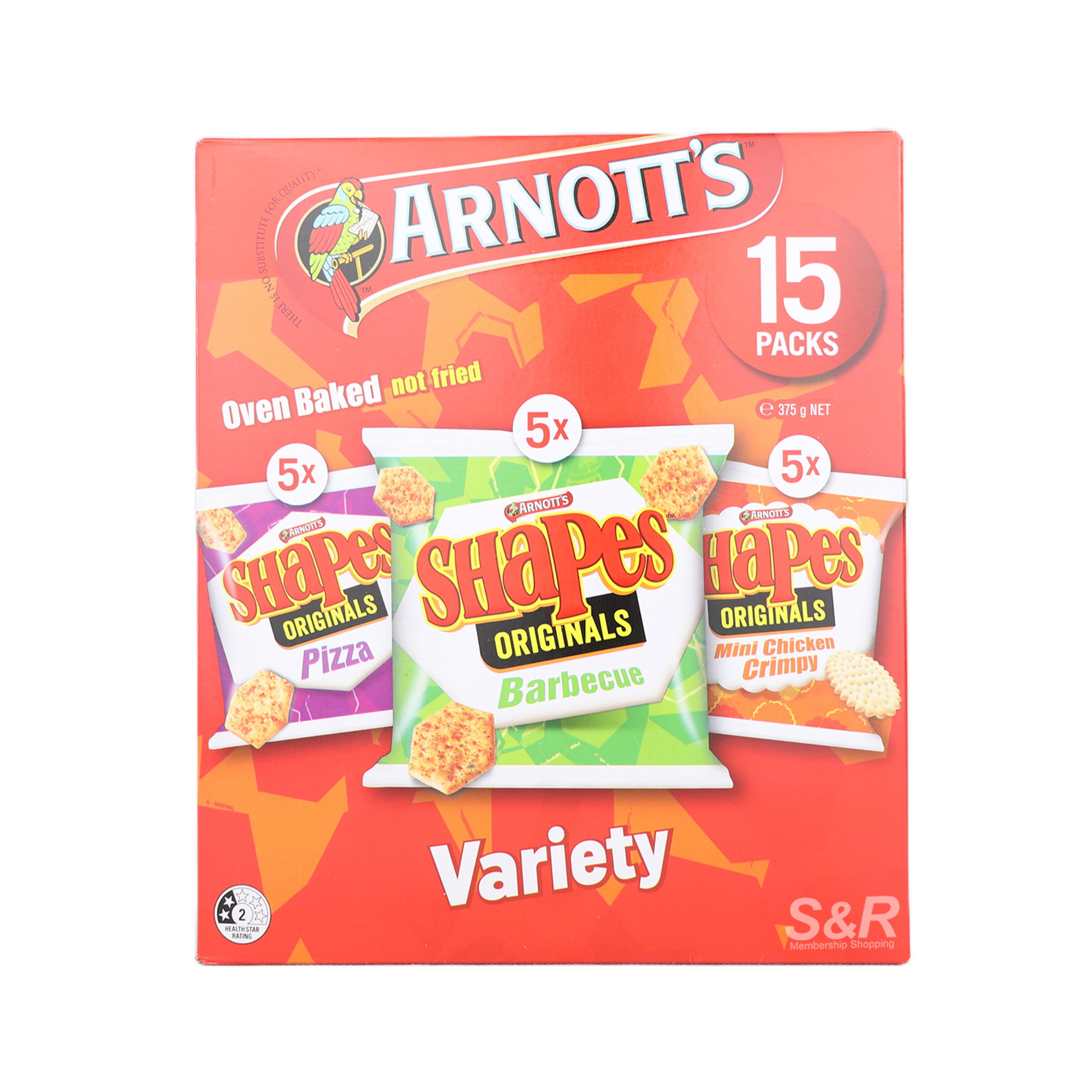 Arnott's Shapes Originals Variety Crackers (25g x 15pcs) Arnott's Shapes Originals Variety Crackers (25g x 15pcs)